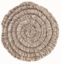 Cuscino Tondo con Rouches Fiore Shabby Chic Arredo Letto Elegante Blanc Mariclò