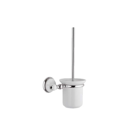 Portascopino in ceramica bianca sabbiato - serie epoca