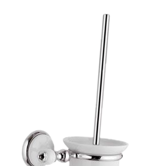 Portascopino in ceramica bianca sabbiato - serie epoca