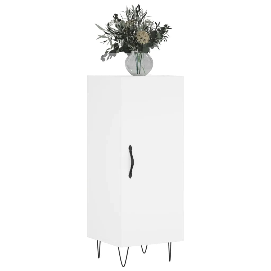 Credenza-Buffet-Armadio da cucina Bianca 34,5x34x90 cm in Legno Multistrato 230128