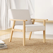 POLTRONA Scandinava 64 x 70 x 72 cm Lino Crema