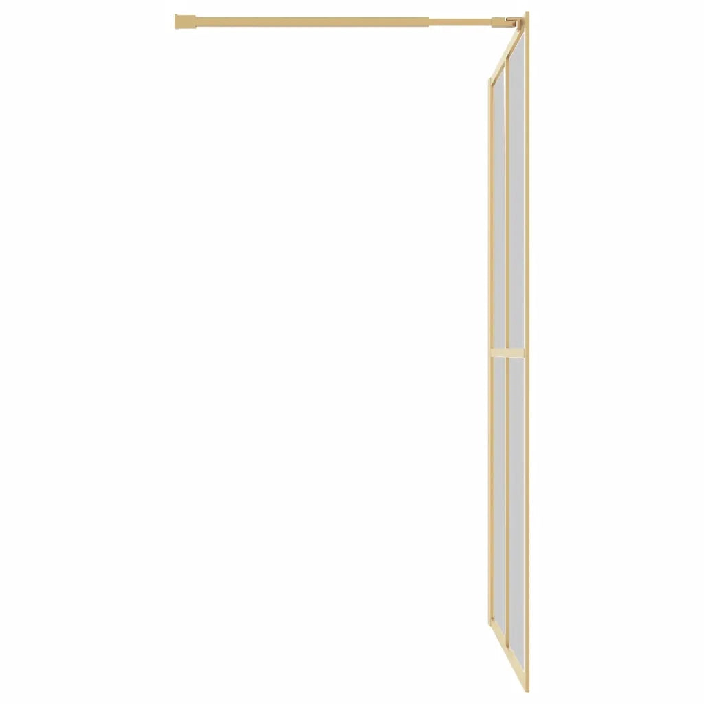 Parete per Doccia Walk-in Vetro Trasparente ESG 140x195 cm Oro 154951