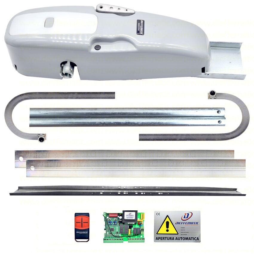 KIT ROCKET PORTA BASCULANTE A CONTRAPPESO 230V + 1 TELECOMANDO NO SALDATURE