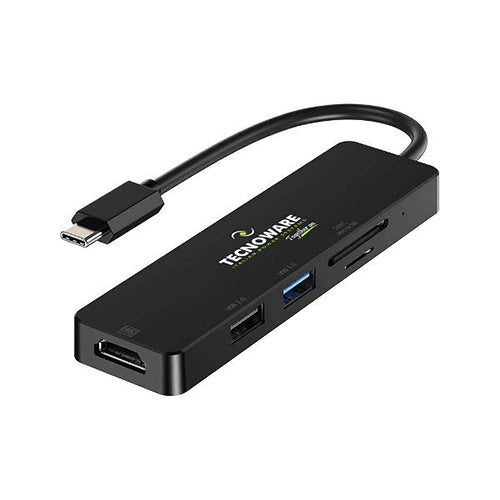 HUB 5 PORTE USB TYPE-C 2 IN 1