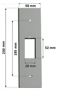 PLACCA 185MM IN ALLUMINIO OPACO CON PULSANTE COPRI AVVOLGITORE MOTORE TAPPARELLA
