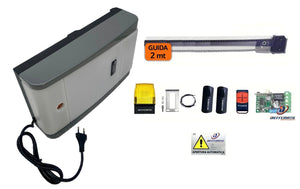 KIT HOME 100 MOTORE BASCULANTE A MOLLA CON GUIDA DA 2M COMPLETO DI ACCESSORI 24V