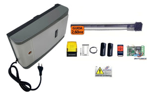 KIT HOME 100 MOTORE BASCULANTE A MOLLA CON GUIDA 2,6M COMPLETO DI ACCESSORI 24V