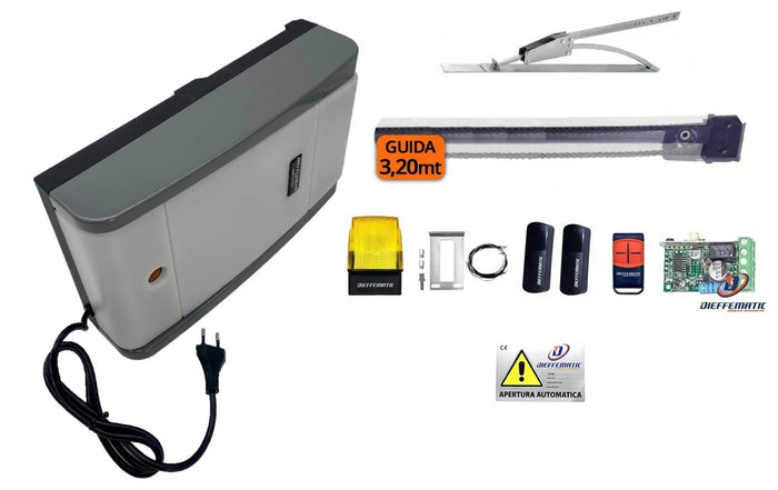 KIT HOME 100 BASCULANTE A CONTRAPPESI CON GUIDA 3,2M + ACCESSORI E ARCHETTO 24V