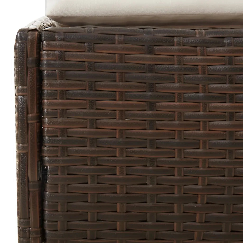 Lettino Prendisole Marrone 201x139 cm in Polyrattan 42666
