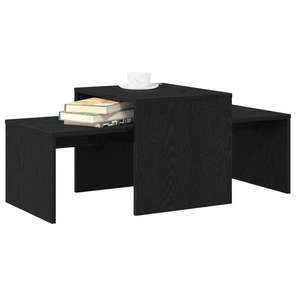 Tavoli da annidamento Rovere Nero 100 x 48 x 40 cm 862501