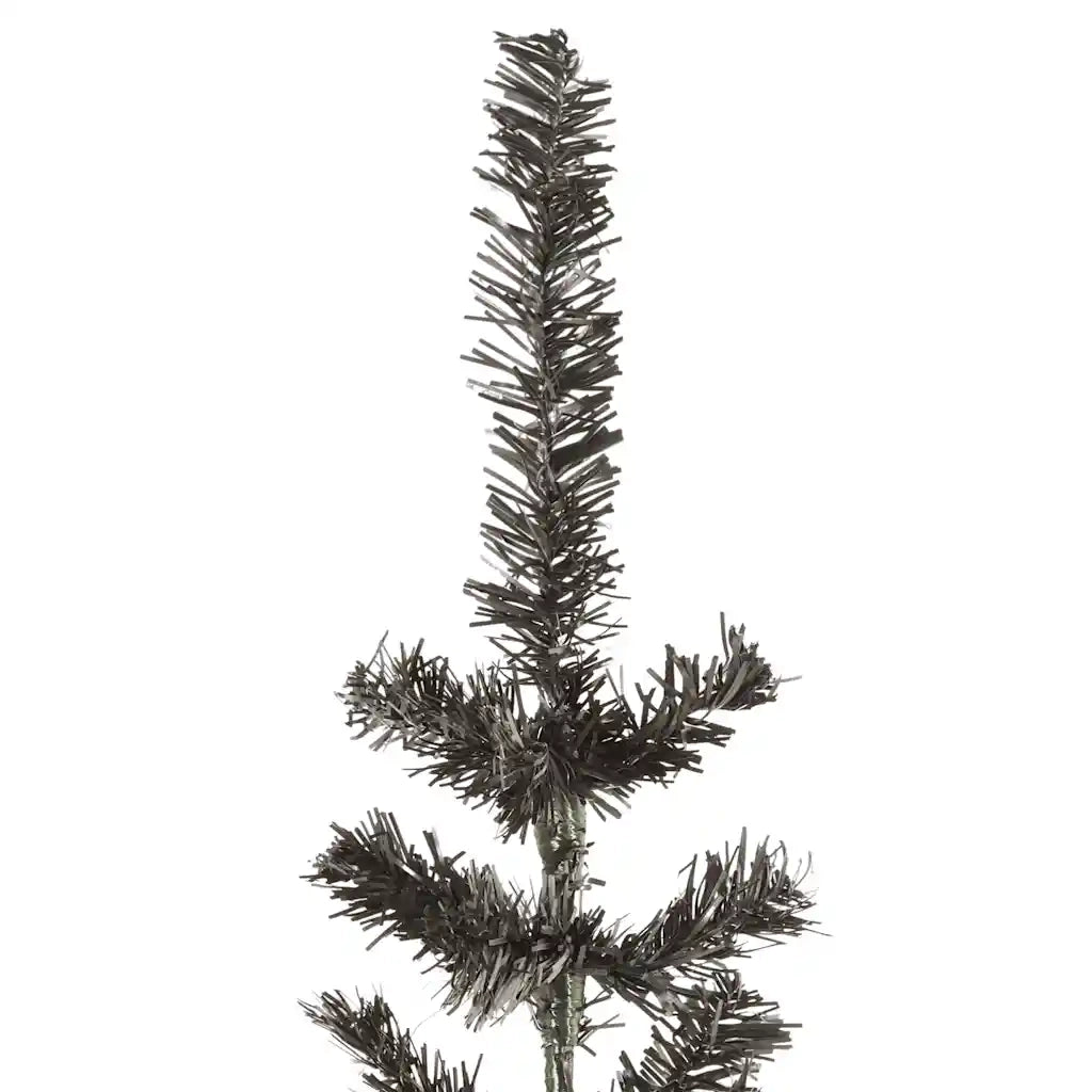 Albero di Natale Sottile-Albero Natalizio-Decorazioni natalizie Nero 210 cm