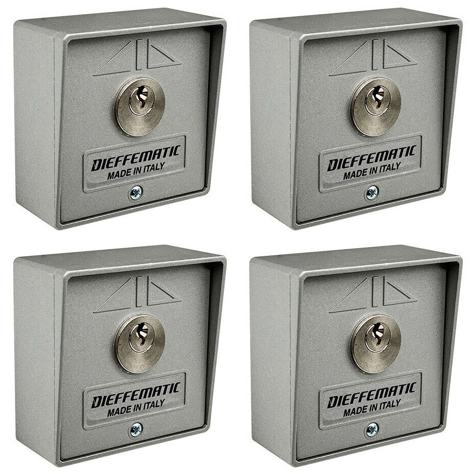 NUMERO 4 SELETTORI A CHIAVE UNICA UGUALE AUTOMAZIONE CANCELLO SERRANDA GARAGE