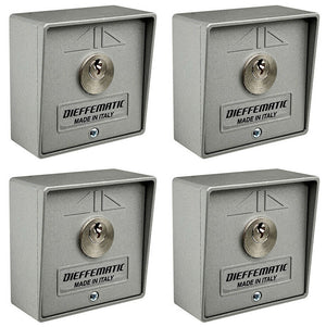 NUMERO 4 SELETTORI A CHIAVE UNICA UGUALE AUTOMAZIONE CANCELLO SERRANDA GARAGE