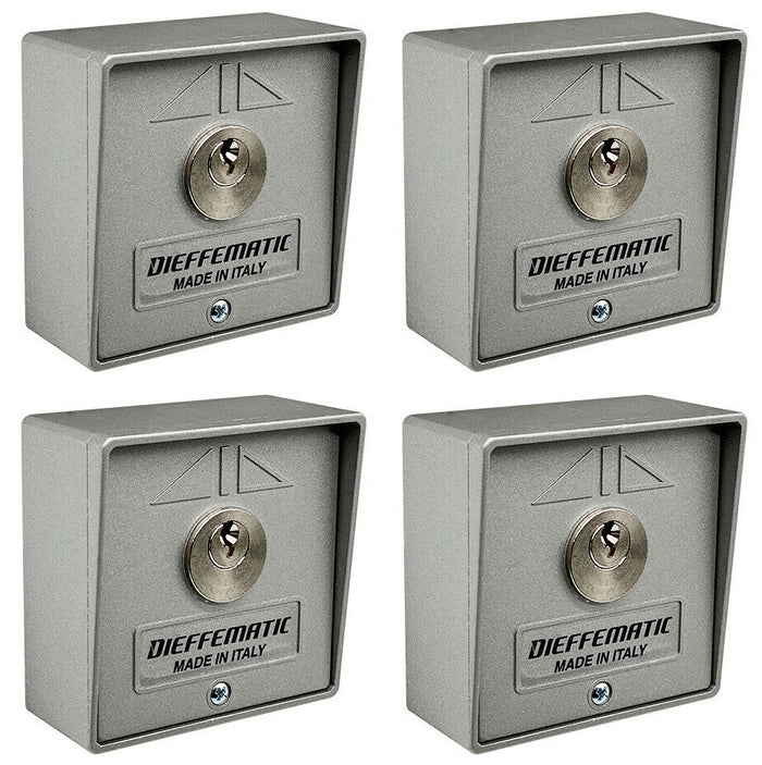 NUMERO 4 SELETTORI A CHIAVE UNICA UGUALE AUTOMAZIONE CANCELLO SERRANDA GARAGE