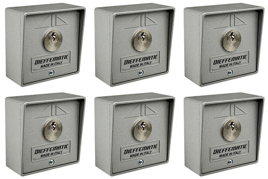 NUMERO 6 SELETTORI A CHIAVE UNICA UGUALE AUTOMAZIONE CANCELLO SERRANDA GARAGE