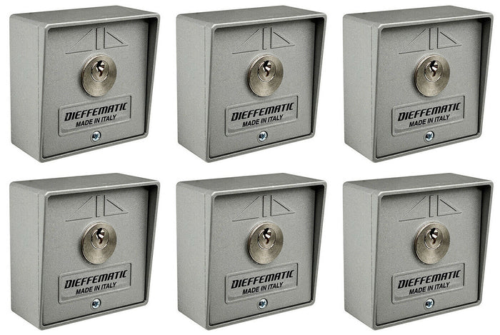 NUMERO 6 SELETTORI A CHIAVE UNICA UGUALE AUTOMAZIONE CANCELLO SERRANDA GARAGE