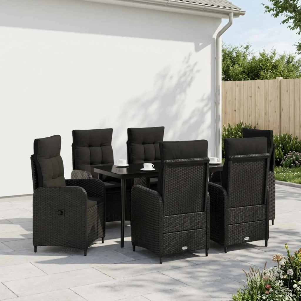 Set Tavolo da Salotto 7 pz Nero 3422455