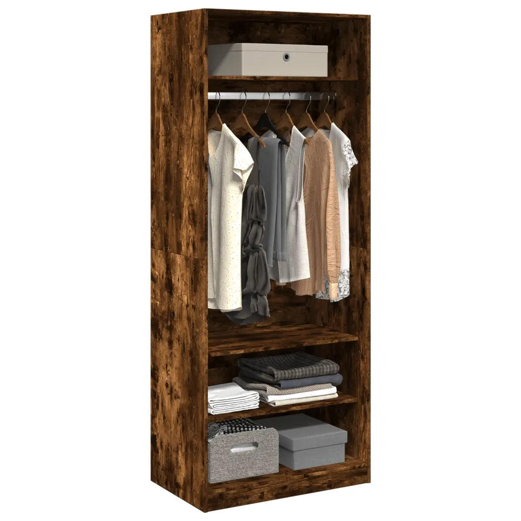 Armadio Rovere Fumo 80x50x200 cm in Legno Multistrato CFW1576394