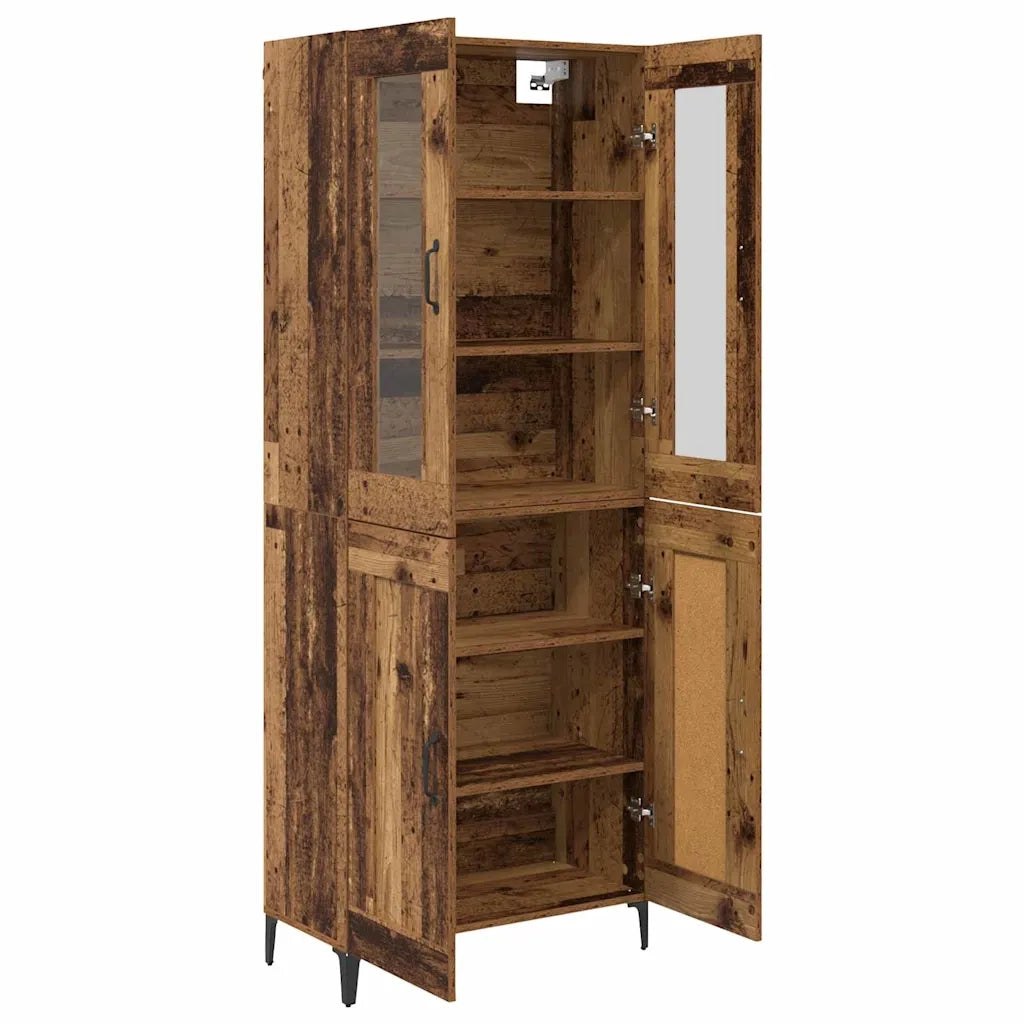 Credenza-Buffet-Armadio da cucina Legno vecchio 69,5 x 34 x 180 cm Legno multistrato 279142