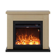 Camino Elettrico da Pavimento 99x88,3x25 cm Effetto Fiamma 1500W Sined Asciano Rovere