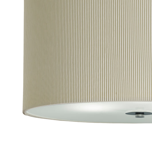 Sospensione Contemporanea Drum Acciaio Cromo Vetro Bianco 3 Luce E27