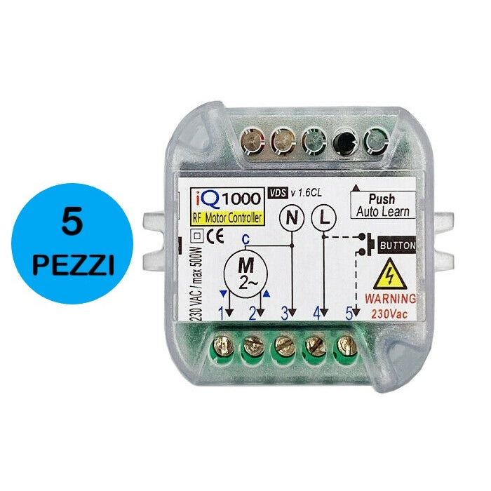 CENTRALE PROXMINI RICEVENTE RADIO COMANDO MOTORI TAPPARELLE TAPPARELLA 5 PEZZI