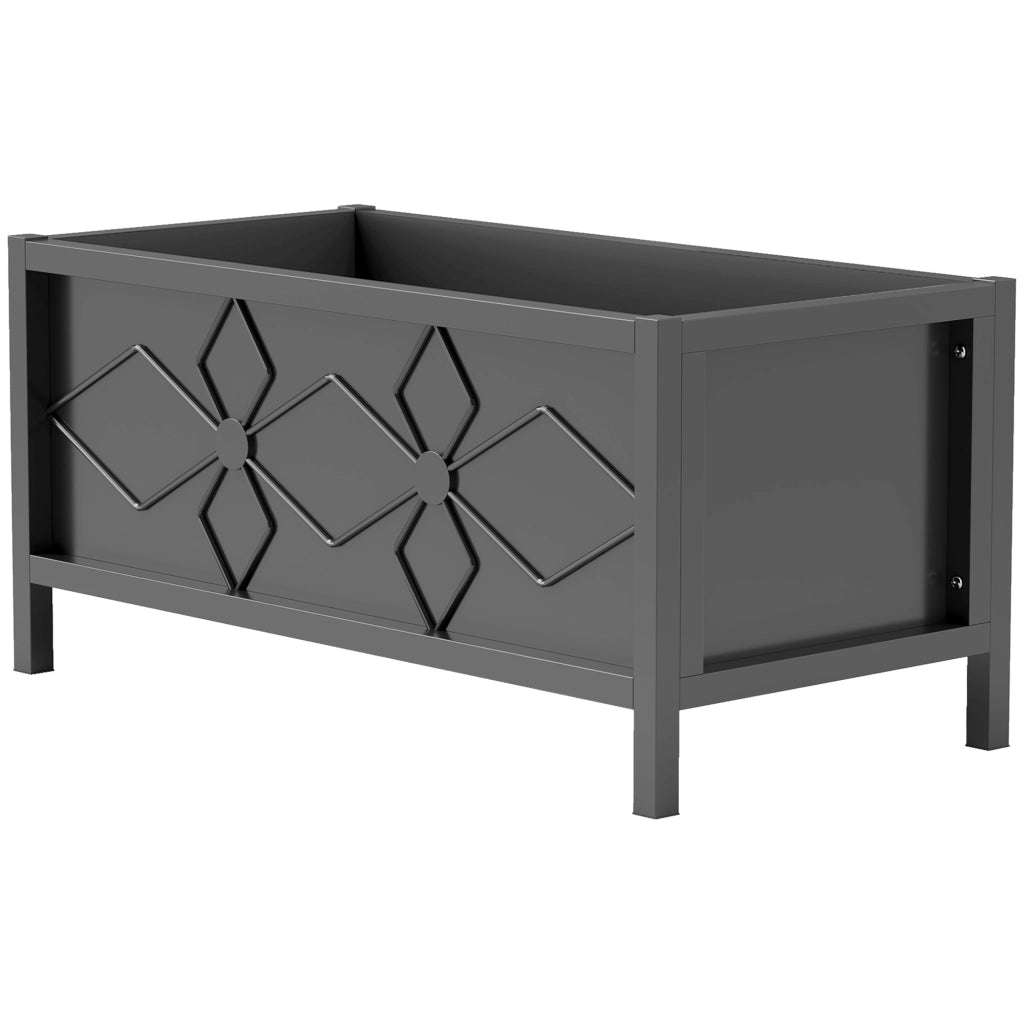 Jardiniere Rialzata Esterno ¨C zephmum ¨C Rettangolare Nero 80x40x38
