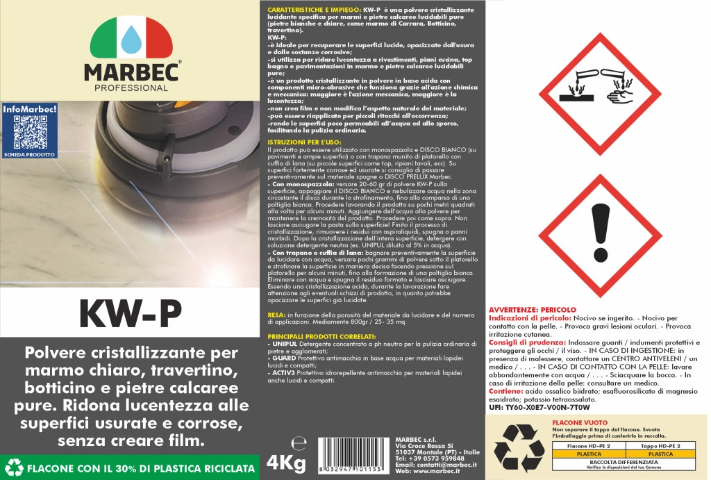 Cristallizzante per marmo KW-P   4KG