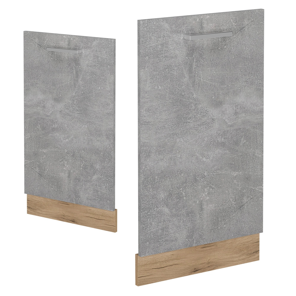 Pannello frontale della lavastoviglie R-Line Calcestruzzo/Rovere dorato 45 cm, PL Rovere Vicco