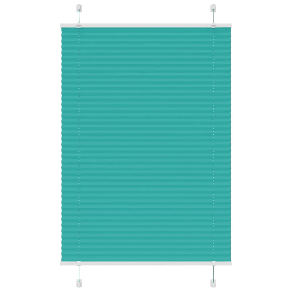 Tenda Plissettata Verde petrolio 100x150 cm Larghezza Tessuto