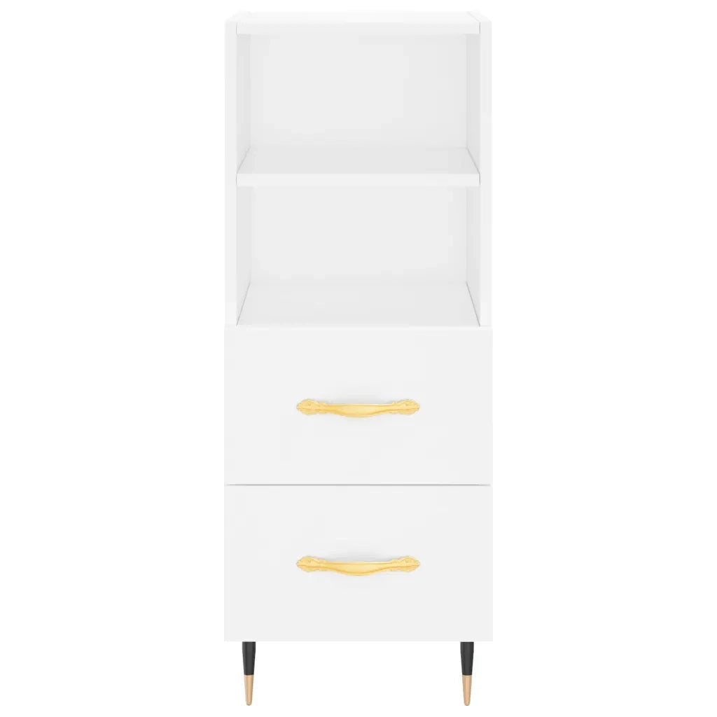 Credenza Bianca 34,5x34x90 cm in Legno Multistrato
