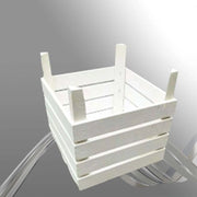 Trade Shop - Cassetta Cassettina Porta Oggetti Legno Quadrata Decorazione 16x16x16 Cm 702109 - Bianco