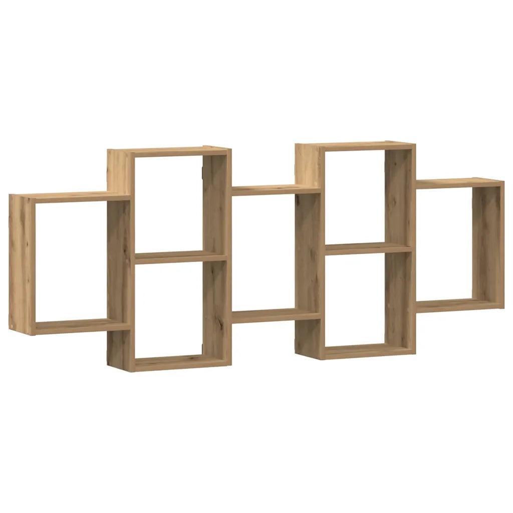 Scaffale a Parete Rovere Artigianale 159x18x65 cm in Truciolato 853217