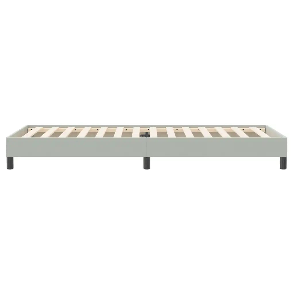 Letto a Molle senza Materasso Grigio Chiaro 100x220cm Velluto 3315861
