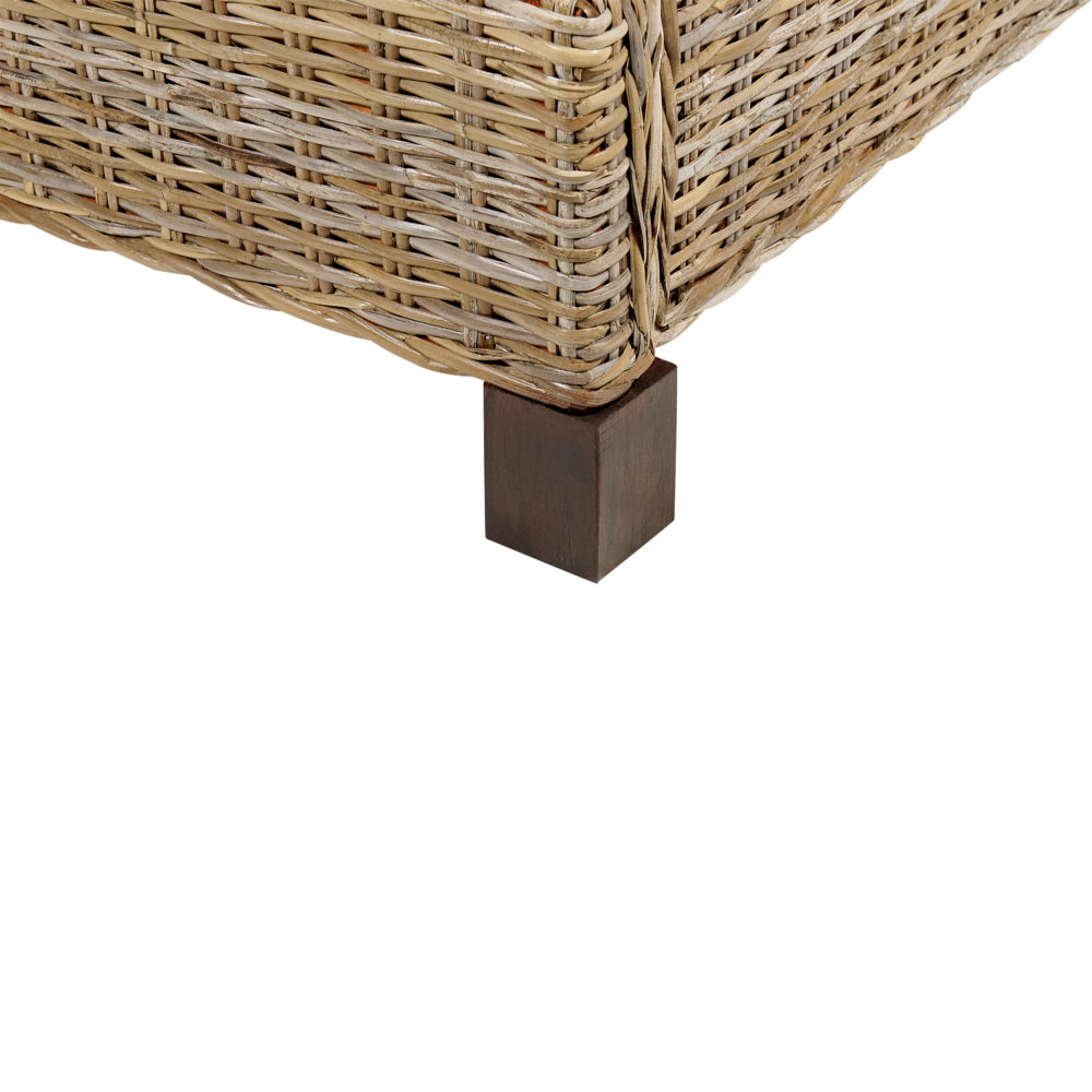 Letto a pannello Rattan naturale Legno di mogano UE Doppio 180 x 200 cm Rete a doghe Testata intrecciata Moderna Boho