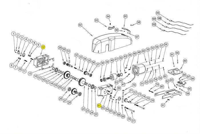 121350 SCATOLA MOTORE ALLUMINIO BASIC BAZER RICAMBIO