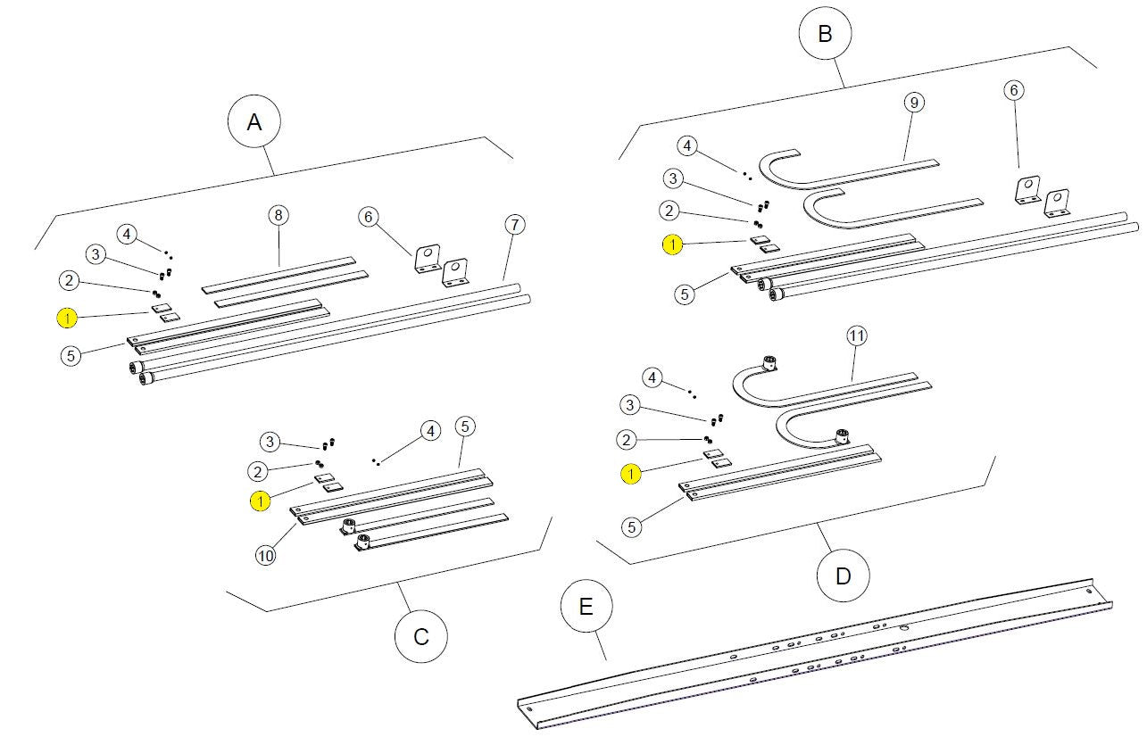 140008/1 PIATTINA BRACCIO BASIC BAZER RICAMBIO