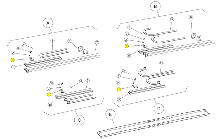 140008/1 PIATTINA BRACCIO BASIC BAZER RICAMBIO