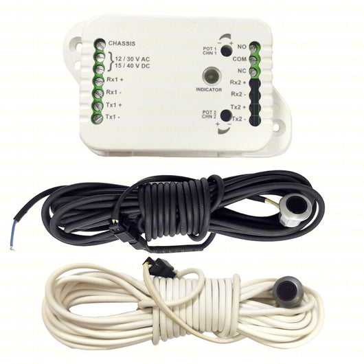 KIT COMPLETO AMPLIFICATORE + COPPIA FOTOCELLULE PORTA AUTOMATICA KONTAL CAF 2.0