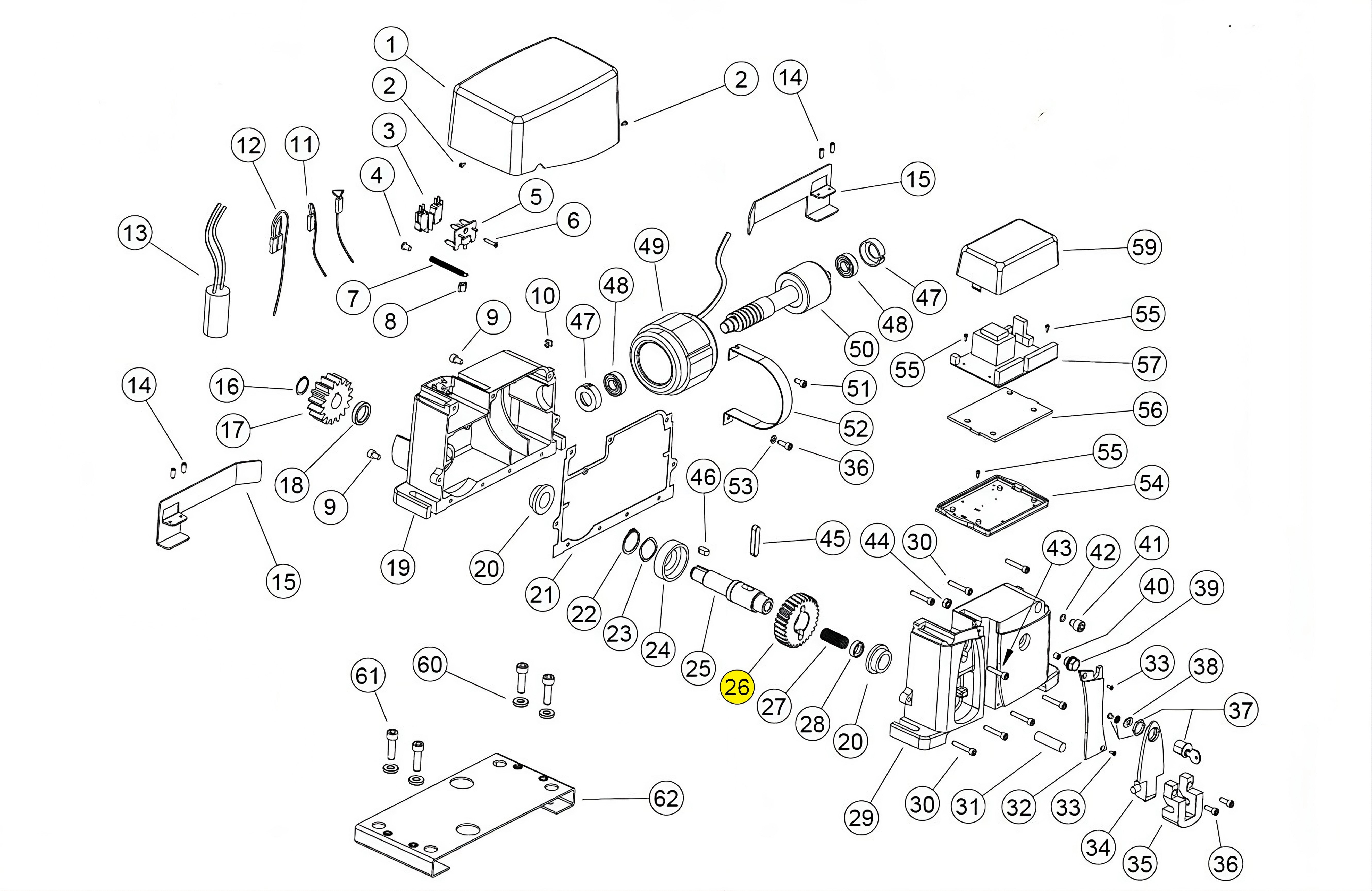ING010 INGRANAGGIO Z37 M2 AG FUTURE KV10 RICAMBIO