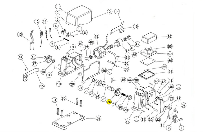 ING010 INGRANAGGIO Z37 M2 AG FUTURE KV10 RICAMBIO