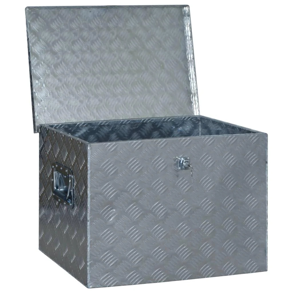 Scatola portaoggetti cassetta degli attrezzi scatola per rimorchio valigetta per il trasporto in officina 61 x 43 x 45,5 cm alluminio 02_0003202