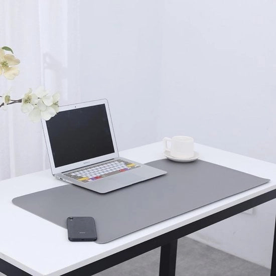 Sostegno per scrivania in pelle - Antiscivolo - Multifunzionale - Ufficio - Laptop - 60 x 30 cm - Pelle resina duratura - Scrivania per ufficio
