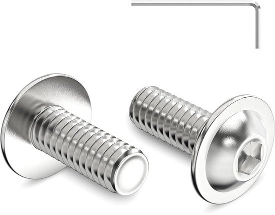 Viti a testa di vite in acciaio inossidabile M4 - Duraturo e resistente alla corrosione - Set da 20 pezzi
