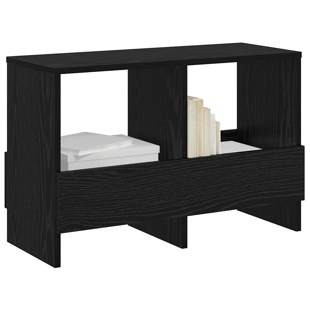 Scaffale per riviste Rovere Nero 68,5 x 30 x 45 cm 890985