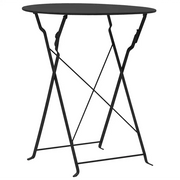 Set da Bistrot 3 pz | Set Salotto da Giardino in Acciaio Nero