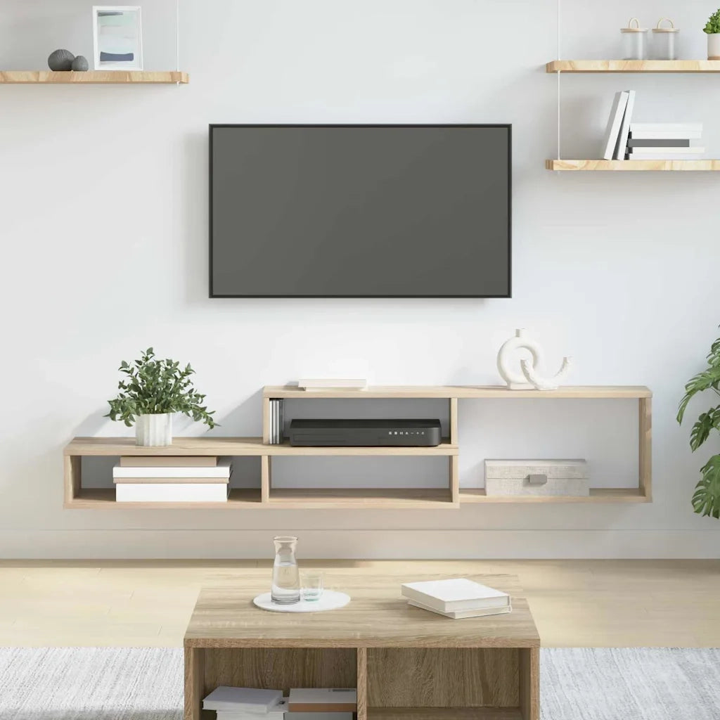 SupportoperTVaparete 150x25x28,5cm Legno multistrato 889887