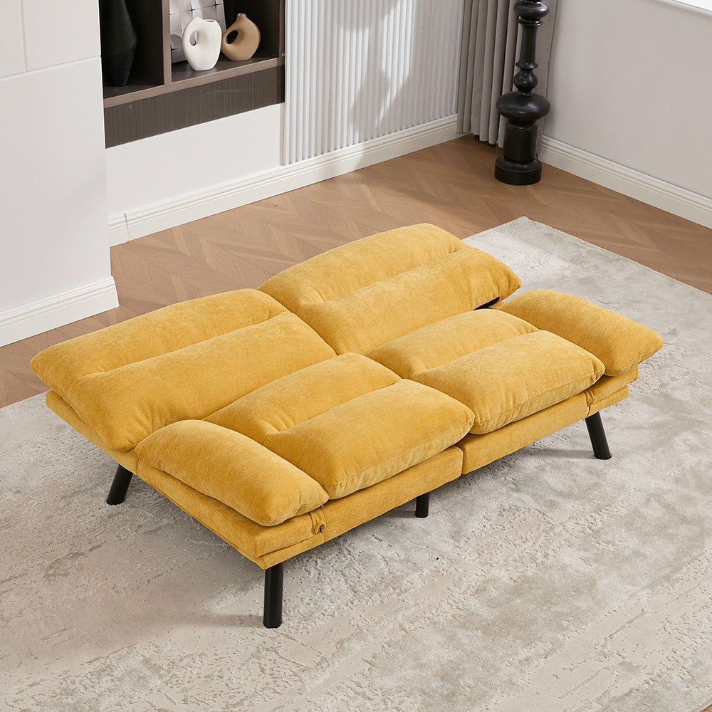 Divano angolare 82" in velluto - Xylo - Senza montaggio, morbido, modulare, verde