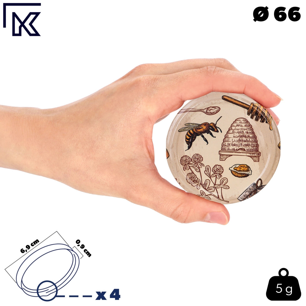 Barattoli per conserve KADAX Lerma 200 ml 50 pezzi 66 mm + coperchi "Ul"
