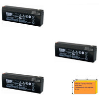 3 BATTERIE RICARICABILI FIAMM 12V 2AH Securvera SF-120TRFSCSB